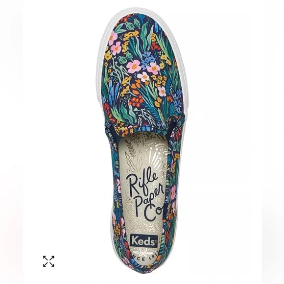 Keds x Rifle Paper Co. Womens Double Decker Garden Party Canvas Slip-On Sneakers - Picture 3 of 16